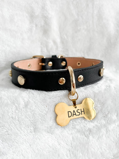 COLLAR Negro + PLACA